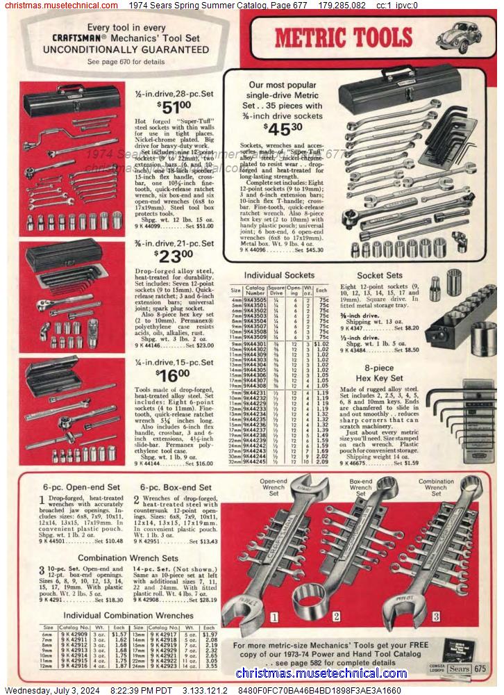 1974 Sears Spring Summer Catalog, Page 677