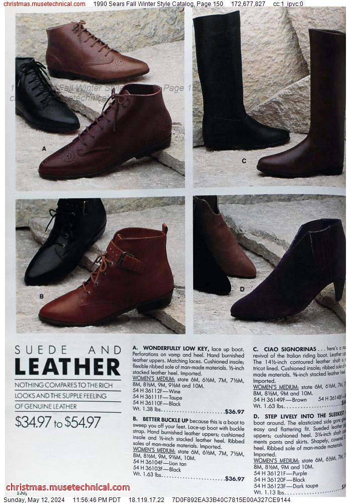 1990 Sears Fall Winter Style Catalog, Page 150