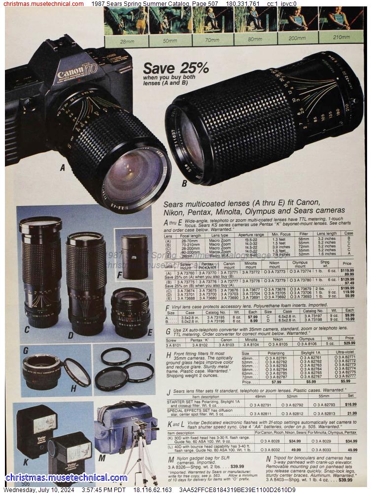 1987 Sears Spring Summer Catalog, Page 507