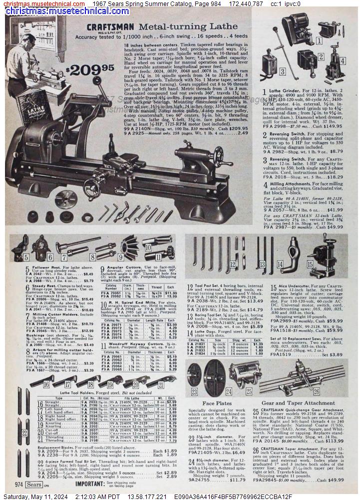 1967 Sears Spring Summer Catalog, Page 984