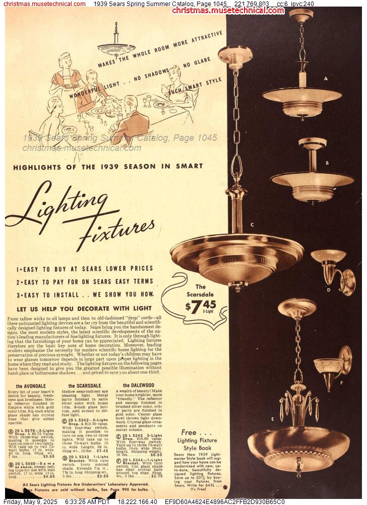 1939 Sears Spring Summer Catalog, Page 1045