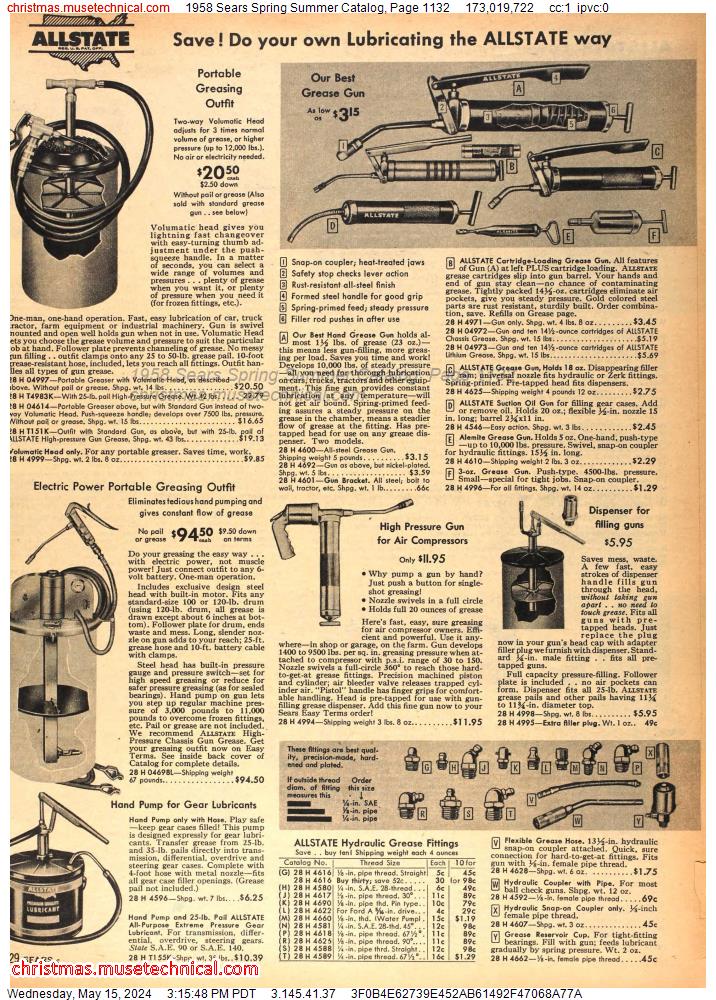 1958 Sears Spring Summer Catalog, Page 1132
