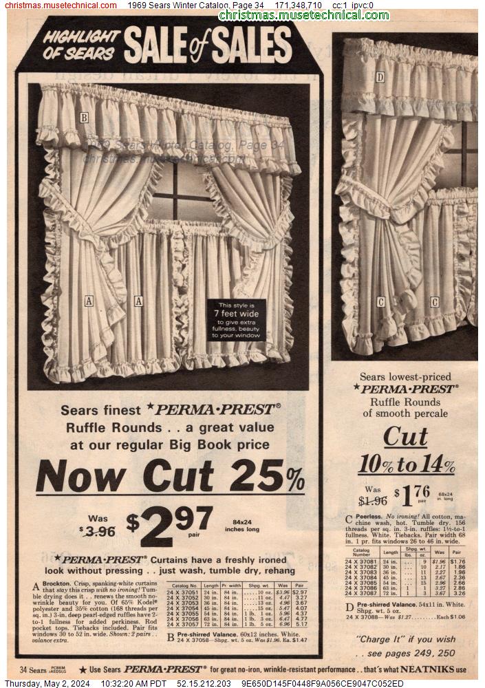 1969 Sears Winter Catalog, Page 34