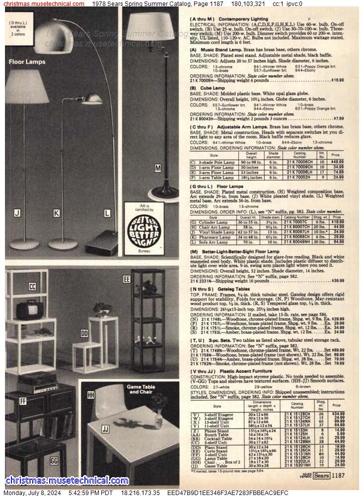1978 Sears Spring Summer Catalog, Page 1187
