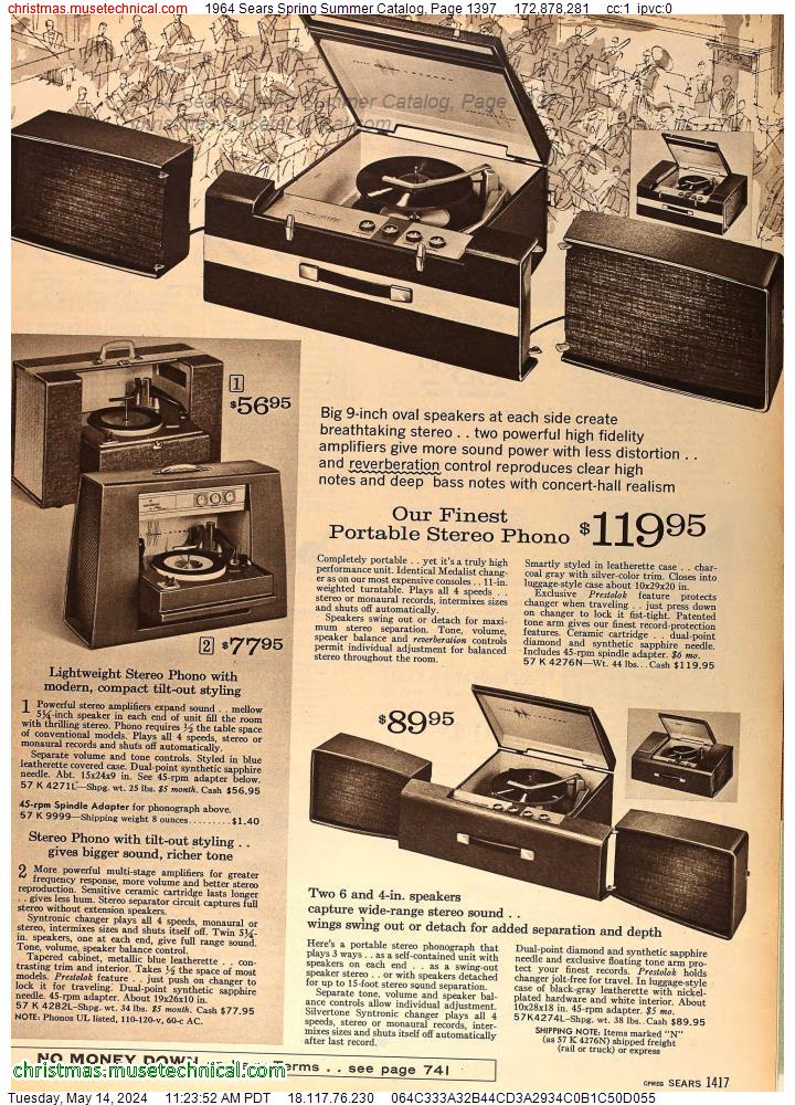 1964 Sears Spring Summer Catalog, Page 1397