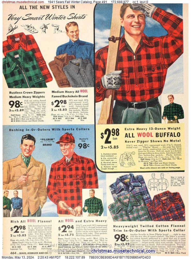 1941 Sears Fall Winter Catalog, Page 491
