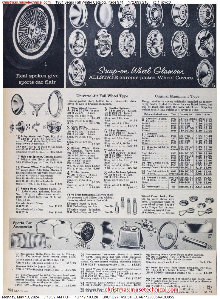 1964 Sears Fall Winter Catalog, Page 974
