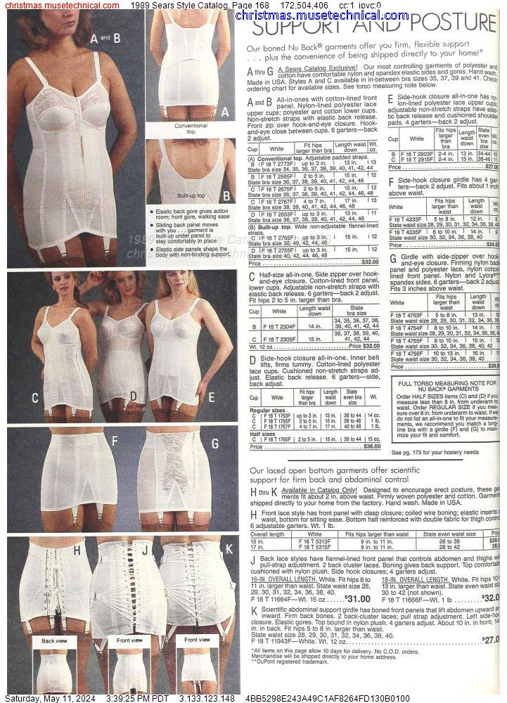 1989 Sears Style Catalog, Page 168