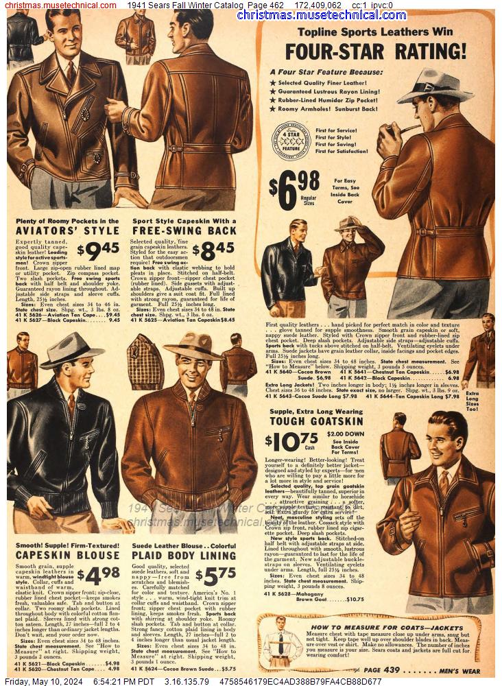 1941 Sears Fall Winter Catalog, Page 462