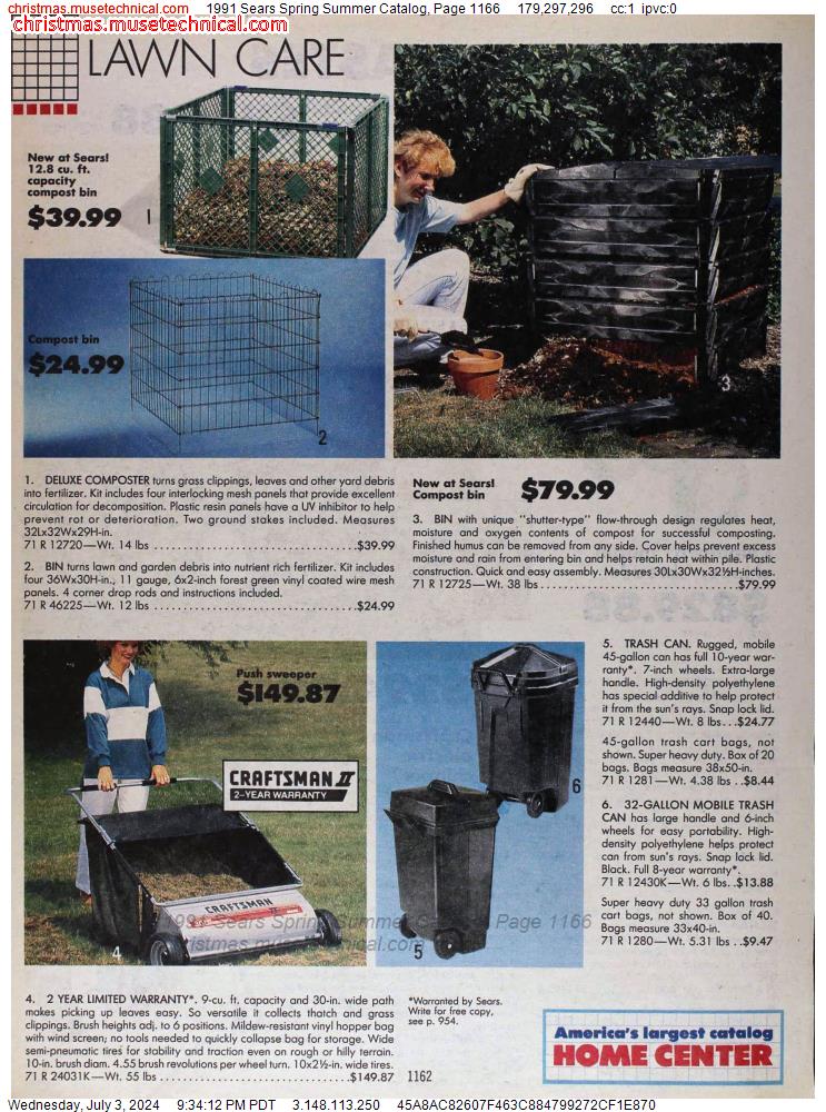 1991 Sears Spring Summer Catalog, Page 1166