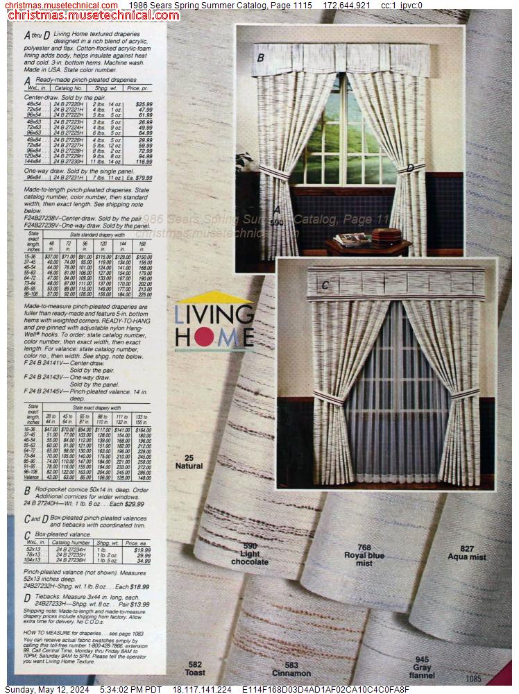 1986 Sears Spring Summer Catalog, Page 1115