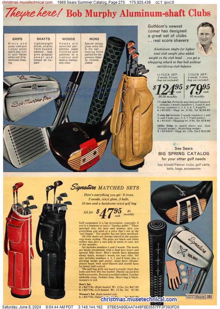1969 Sears Summer Catalog, Page 275