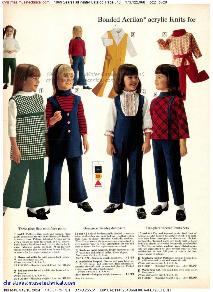 1969 Sears Fall Winter Catalog, Page 340