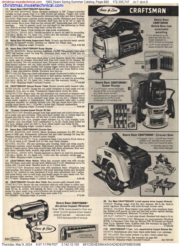 1982 Sears Spring Summer Catalog, Page 880