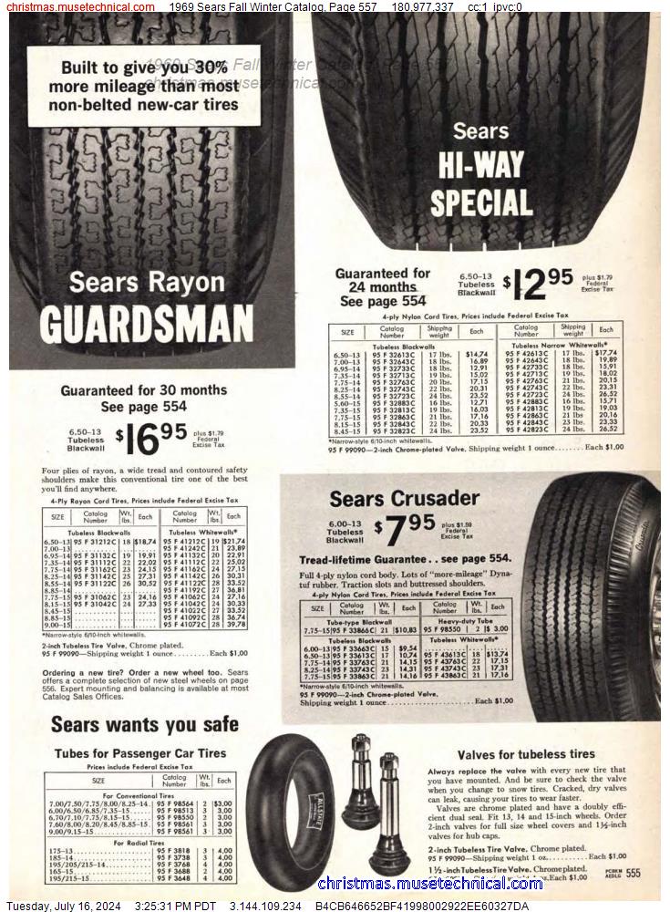 1969 Sears Fall Winter Catalog, Page 557
