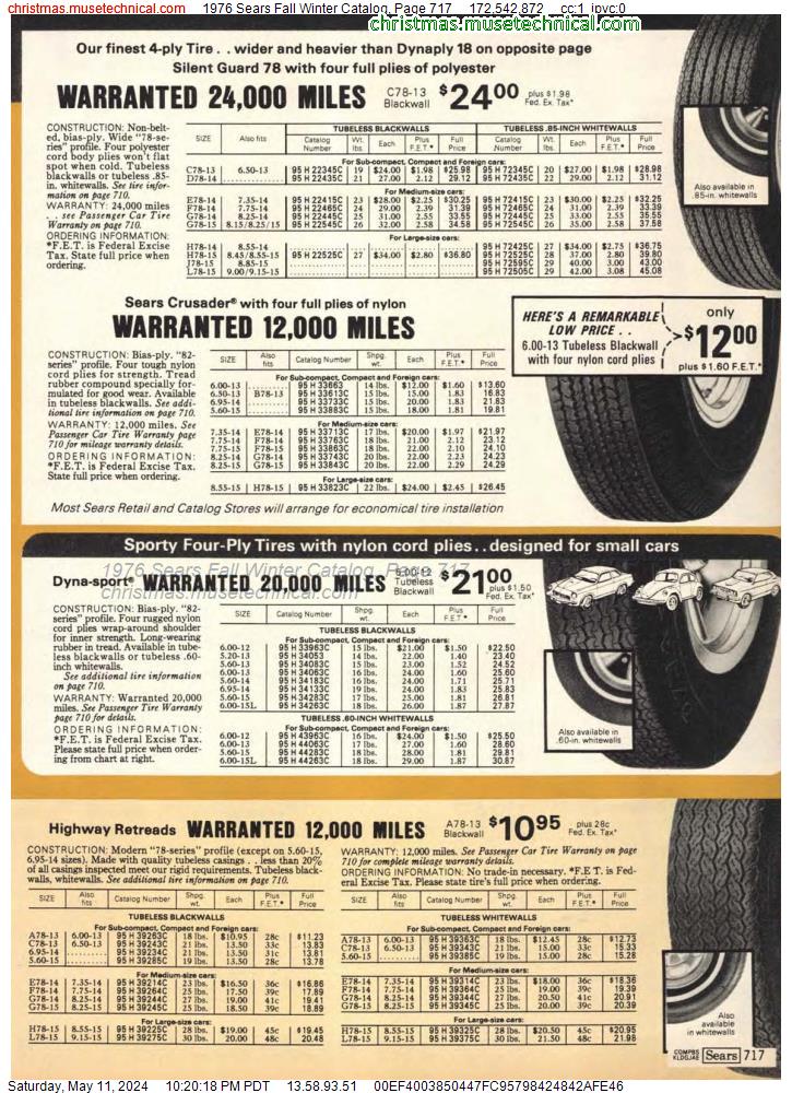 1976 Sears Fall Winter Catalog, Page 717