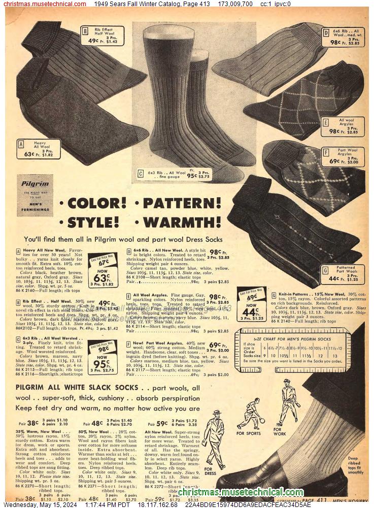 1949 Sears Fall Winter Catalog, Page 413
