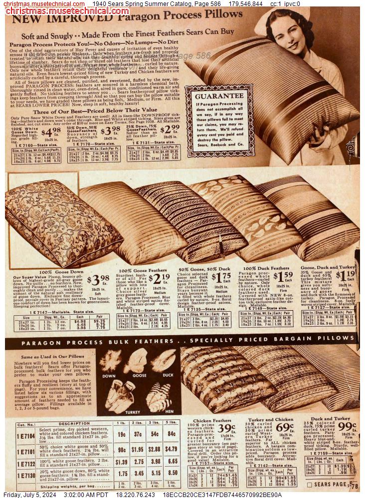 1940 Sears Spring Summer Catalog, Page 586