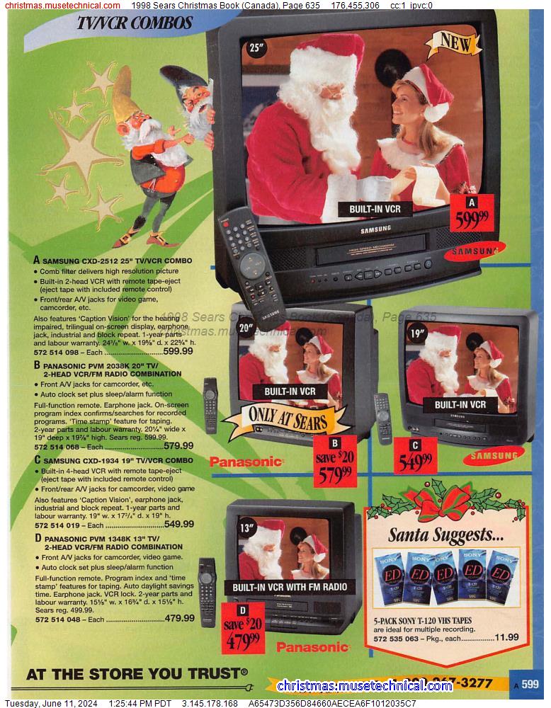 1998 Sears Christmas Book (Canada), Page 635