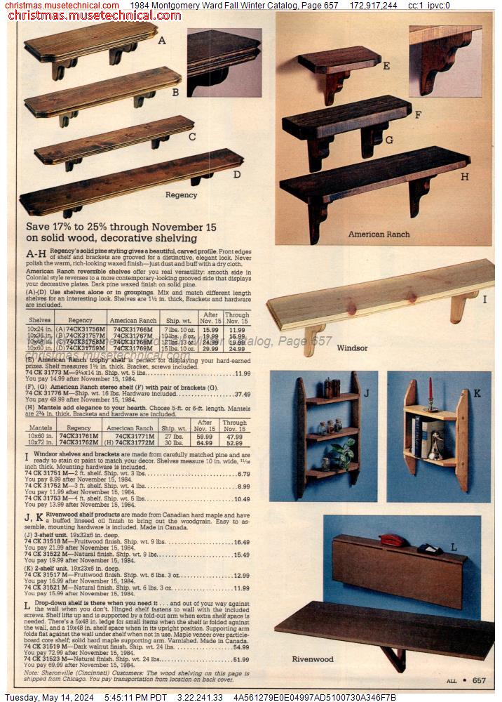 1984 Montgomery Ward Fall Winter Catalog, Page 657