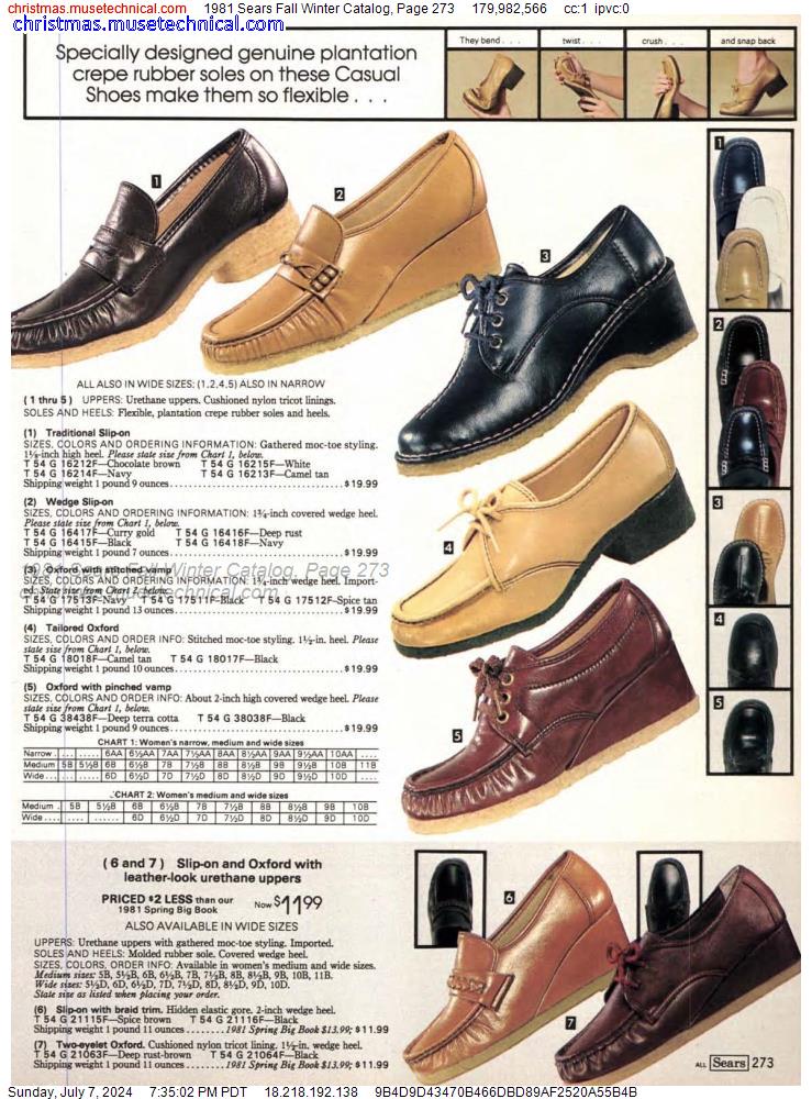 1981 Sears Fall Winter Catalog, Page 273