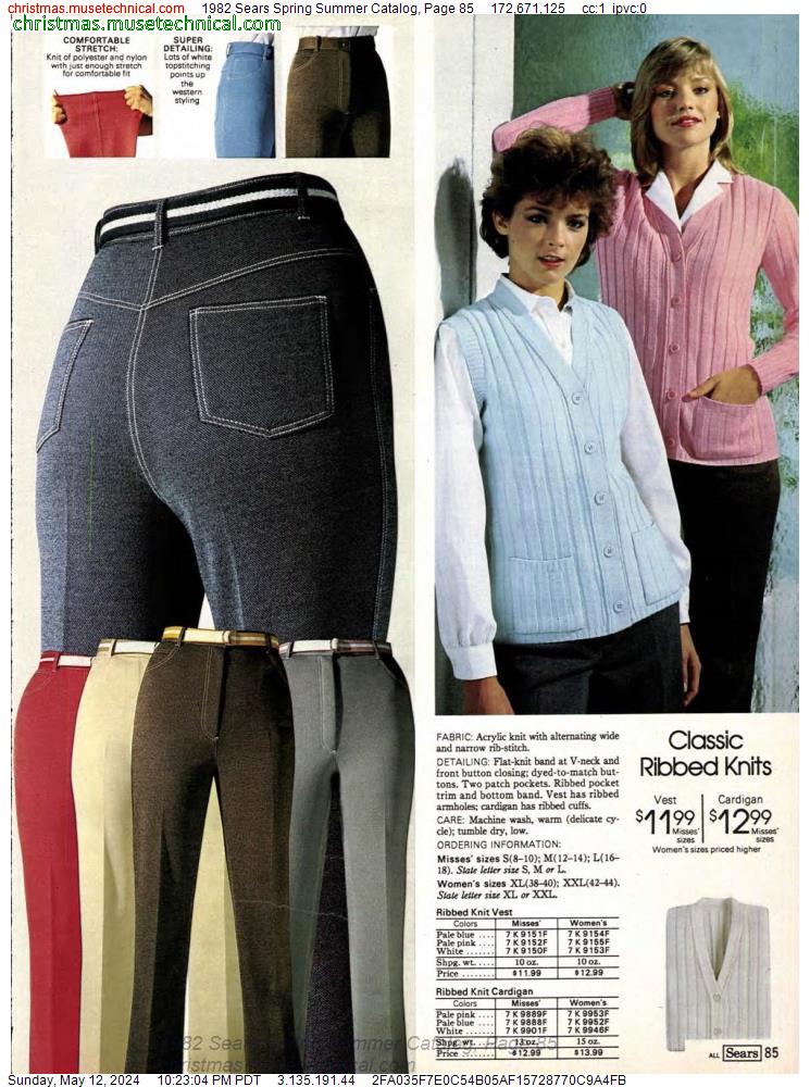 1982 Sears Spring Summer Catalog, Page 85