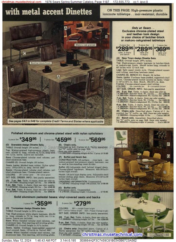 1976 Sears Spring Summer Catalog, Page 1187