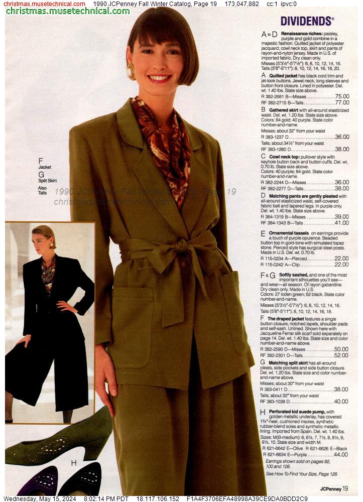 1990 JCPenney Fall Winter Catalog, Page 19