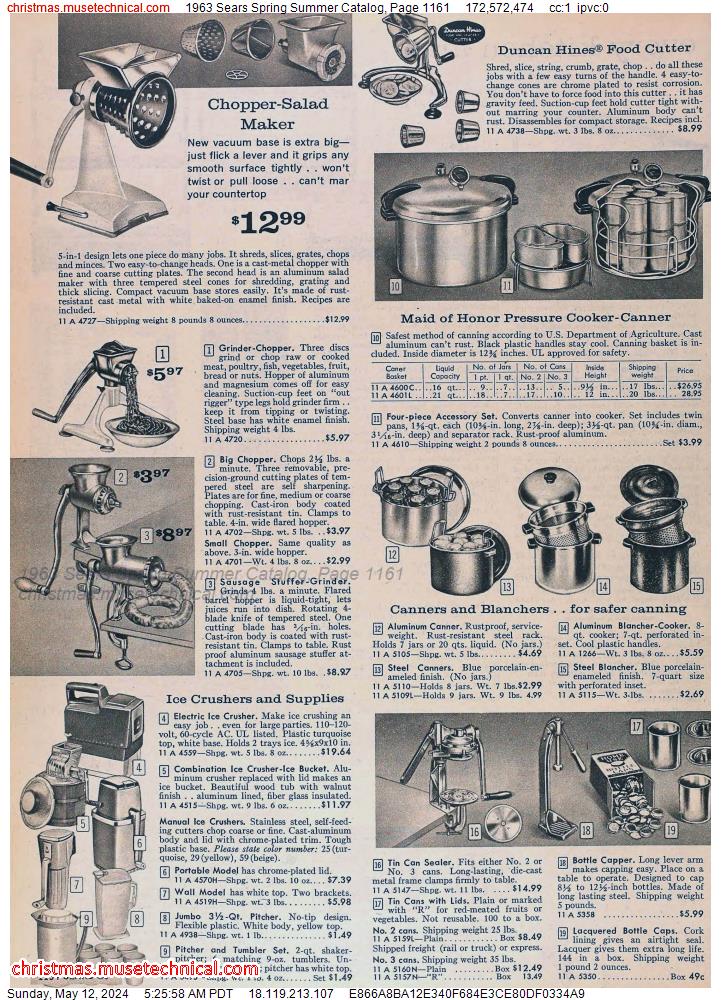 1963 Sears Spring Summer Catalog, Page 1161