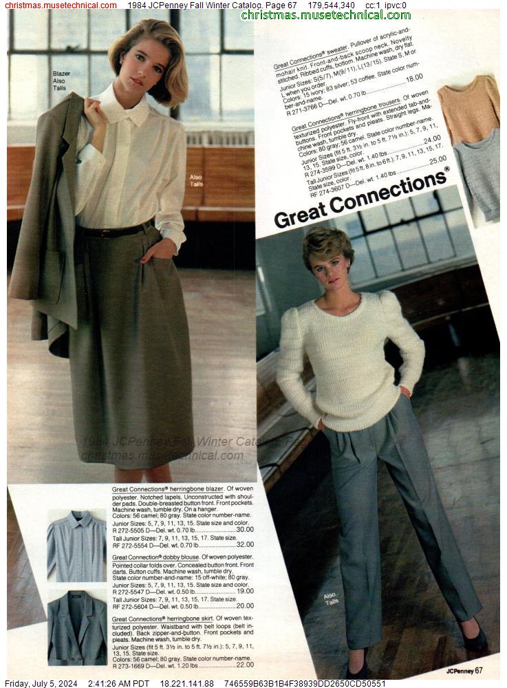 1984 JCPenney Fall Winter Catalog, Page 67