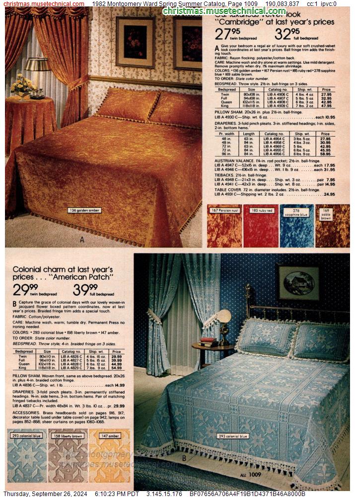 1982 Montgomery Ward Spring Summer Catalog, Page 1009