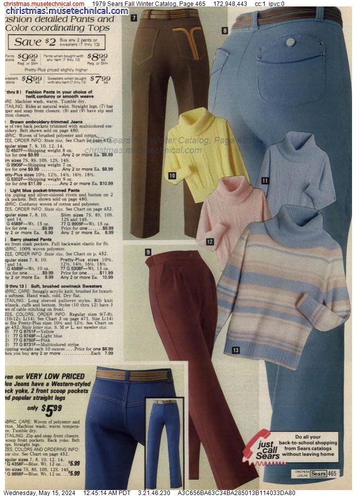 1979 Sears Fall Winter Catalog, Page 465