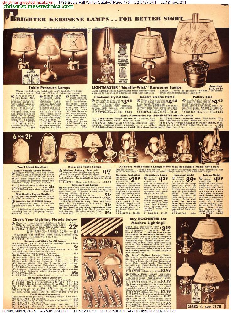 1939 Sears Fall Winter Catalog, Page 770