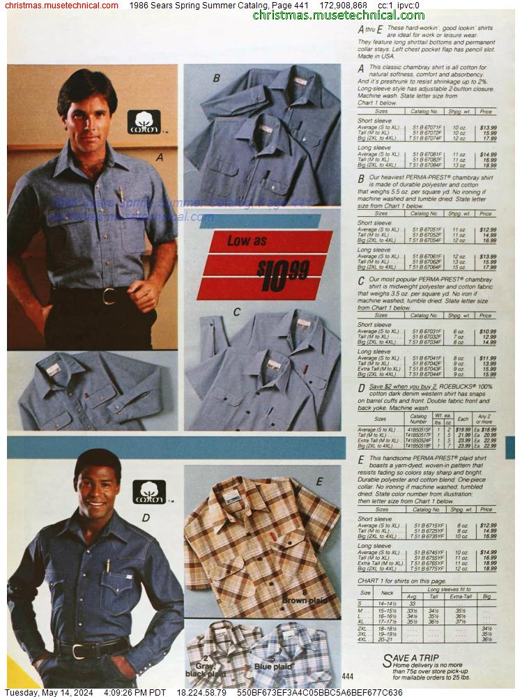 1986 Sears Spring Summer Catalog, Page 441