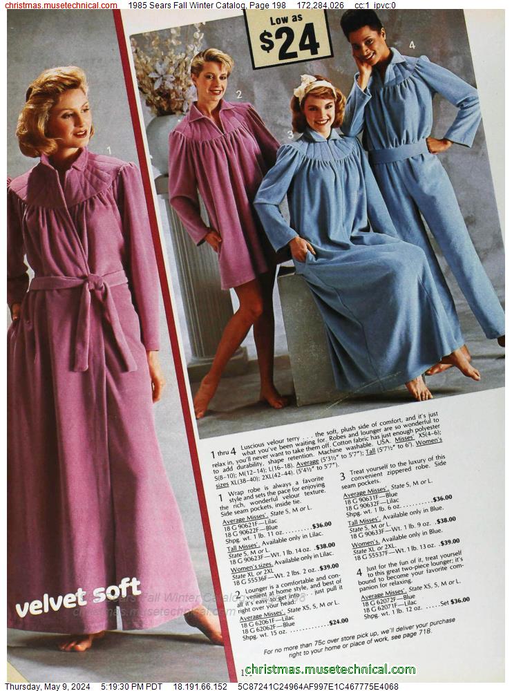 1985 Sears Fall Winter Catalog, Page 198
