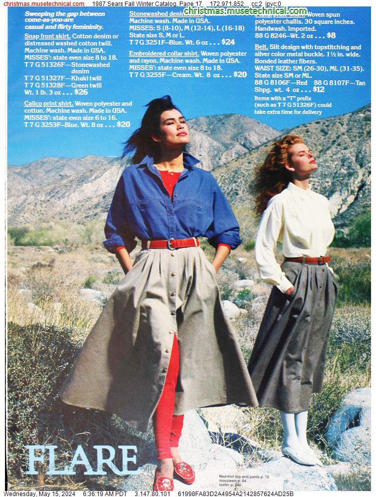 1987 Sears Fall Winter Catalog, Page 17