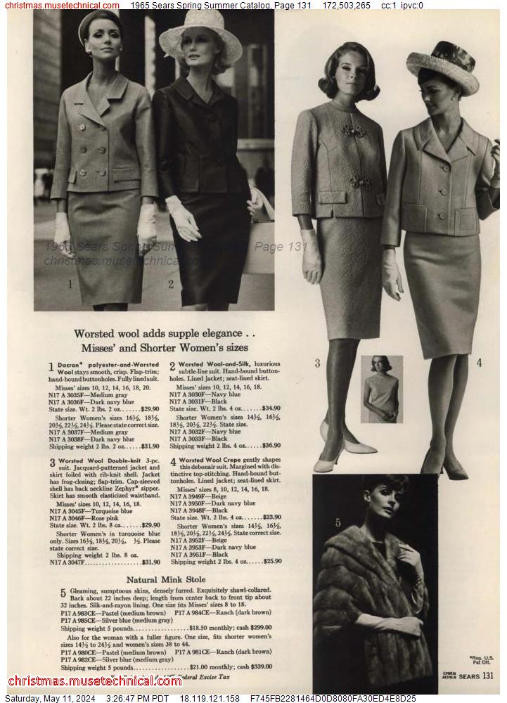 1965 Sears Spring Summer Catalog, Page 131