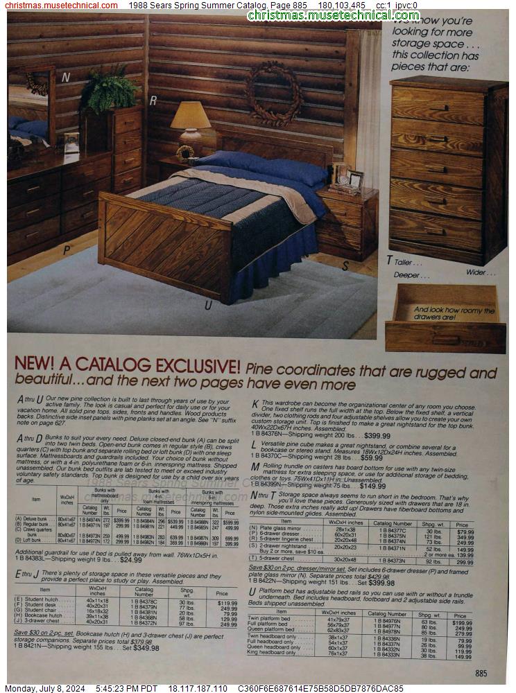 1988 Sears Spring Summer Catalog, Page 885
