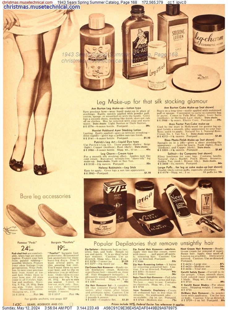 1943 Sears Spring Summer Catalog, Page 168