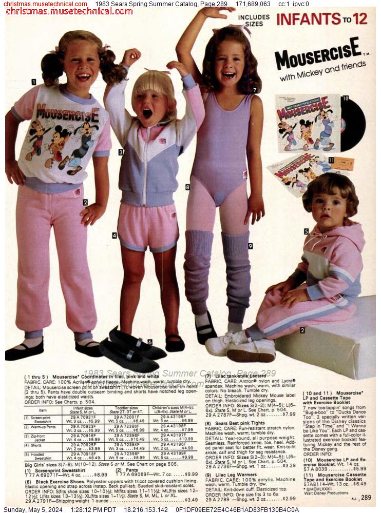 1983 Sears Spring Summer Catalog, Page 289