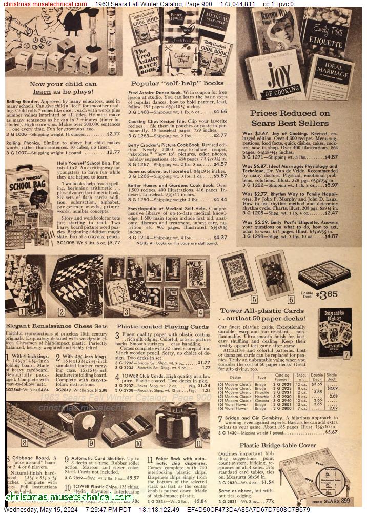 1963 Sears Fall Winter Catalog, Page 900