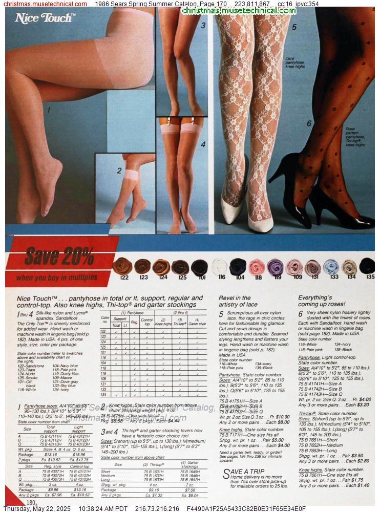 1986 Sears Spring Summer Catalog, Page 170