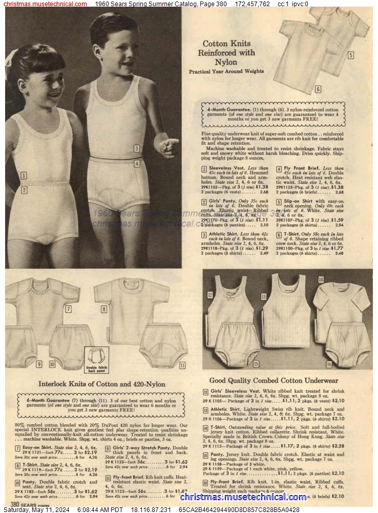1960 Sears Spring Summer Catalog, Page 380