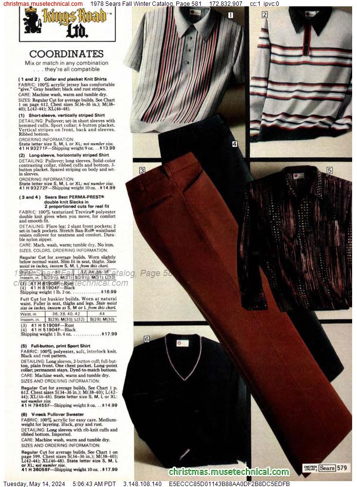 1978 Sears Fall Winter Catalog, Page 581