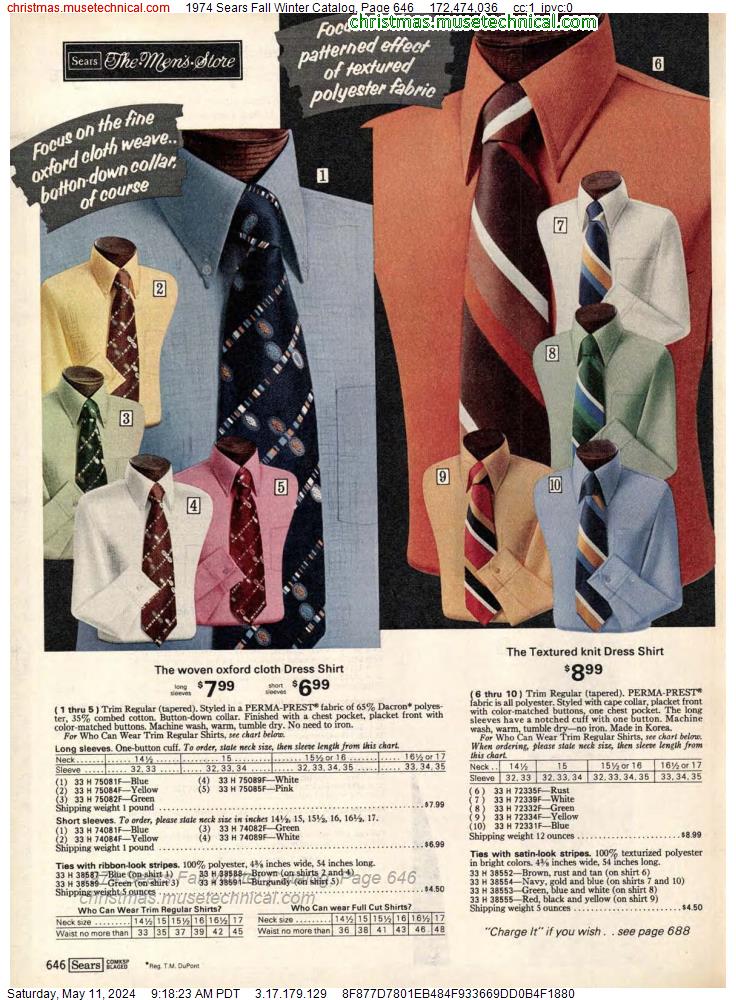 1974 Sears Fall Winter Catalog, Page 646