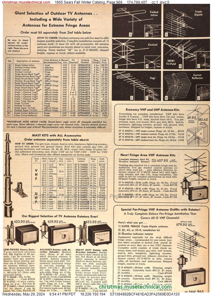 1955 Sears Fall Winter Catalog, Page 969