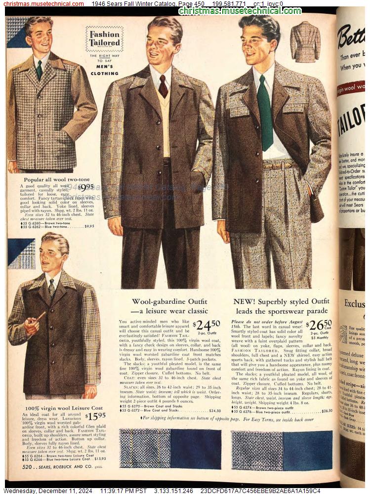 1946 Sears Fall Winter Catalog, Page 450