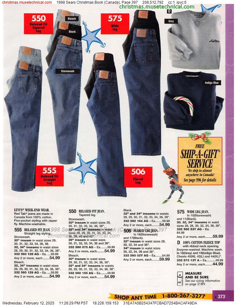 1998 Sears Christmas Book (Canada), Page 397