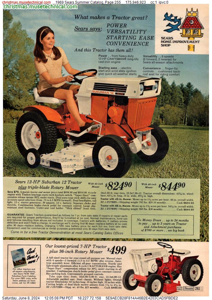 1969 Sears Summer Catalog, Page 255