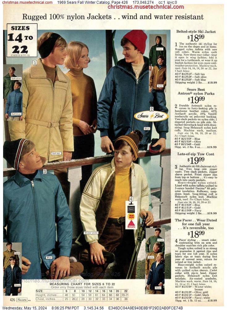 1969 Sears Fall Winter Catalog, Page 426